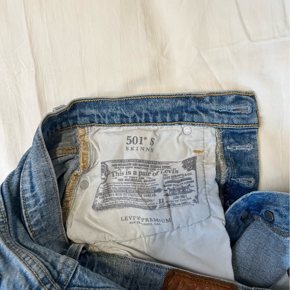Levi 501s Skinny W28 L28 - Picture 2 of 5